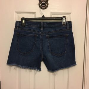Loft frayed hem denim shorts